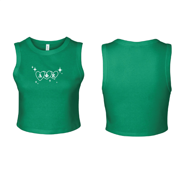 Starry Hearts Muscle Crop Tank