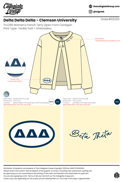 Tri Delta Clemson University #22321