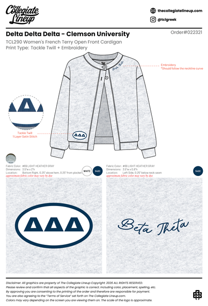 Tri Delta Clemson University #22321