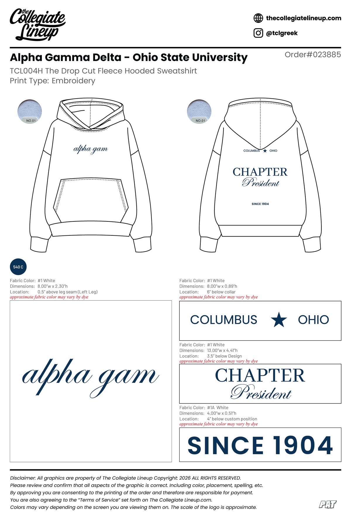 Alpha Gamma Delta Ohio State University #23885