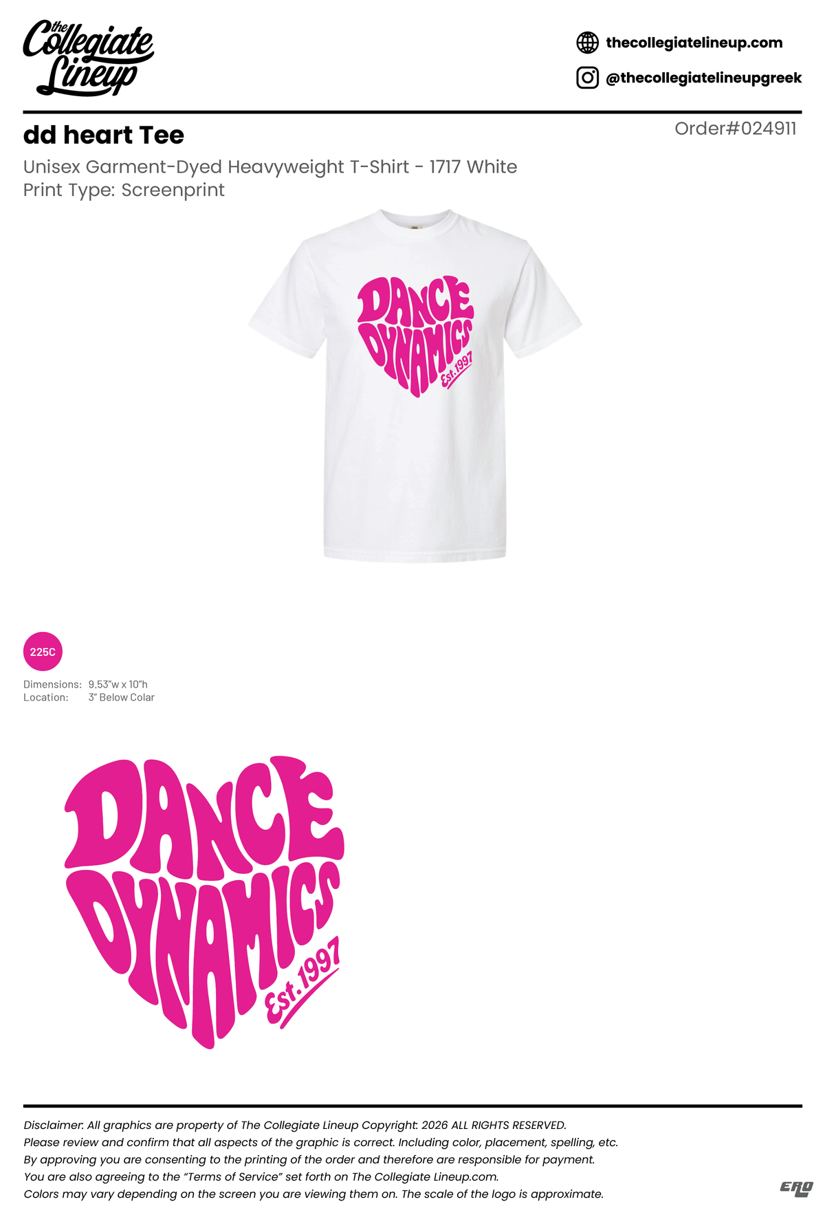 DD Heart Tee #24911 Individual Shipping