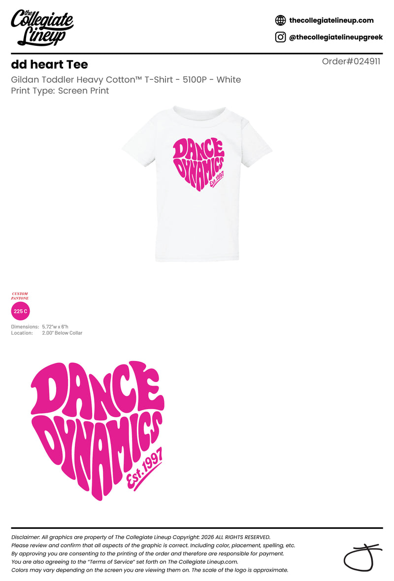 DD Heart Tee #24911 Individual Shipping