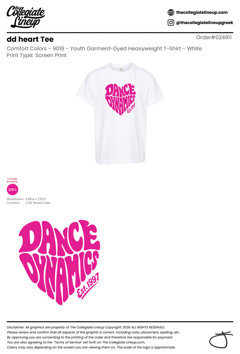 DD Heart Tee #24911 Individual Shipping