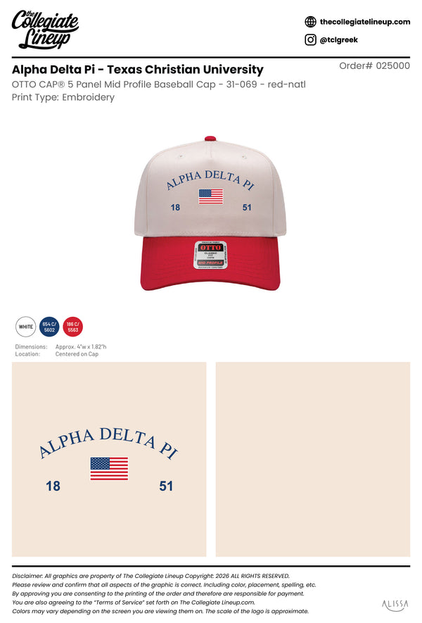 Alpha Delta Pi Texas Christian University #25000 Individual Shipping