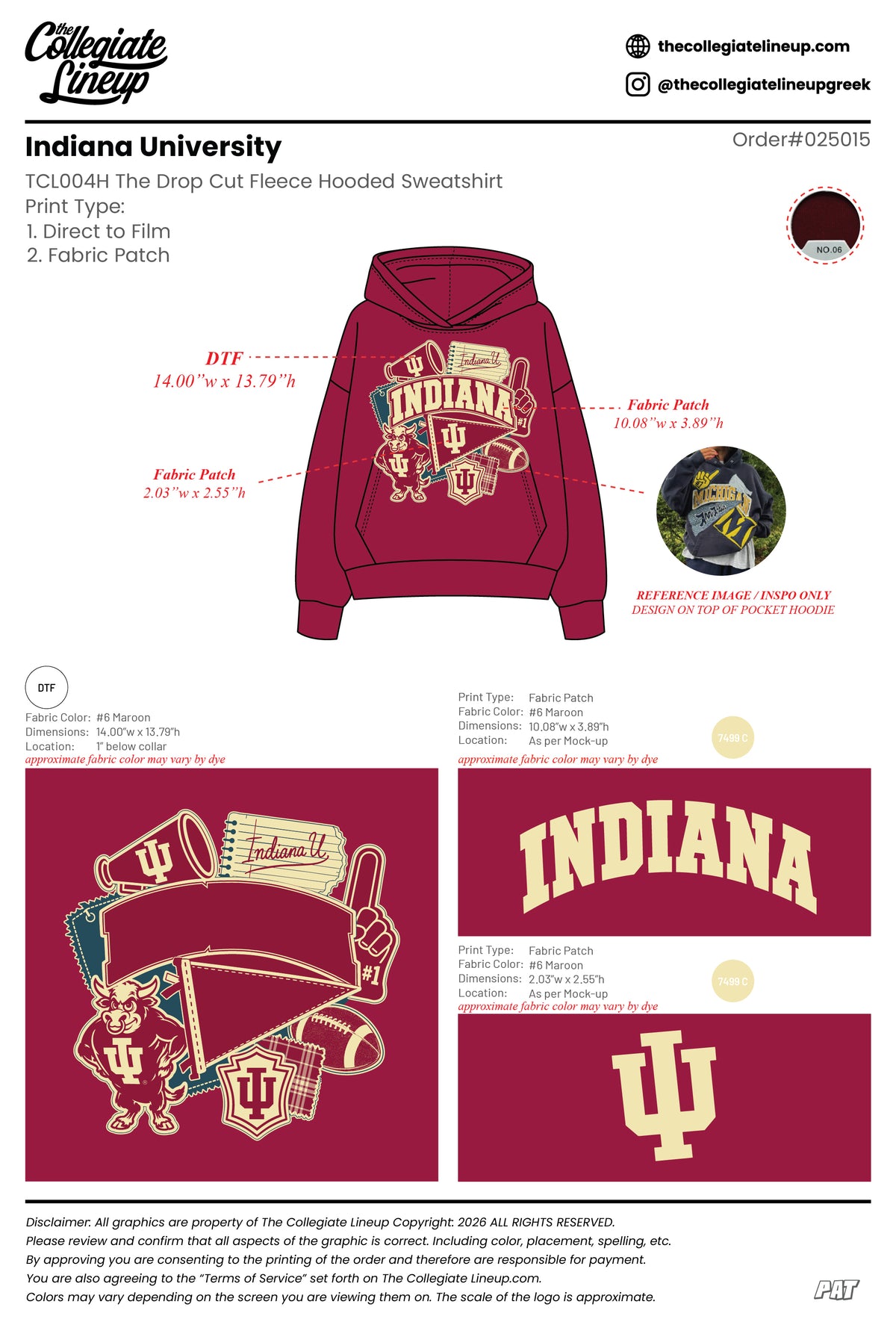IU Hoodie #25015 Individual Shipping