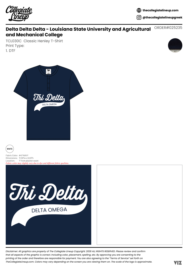 Delta Delta Delta Louisiana State University and Agricultural and Mechanical College #25235