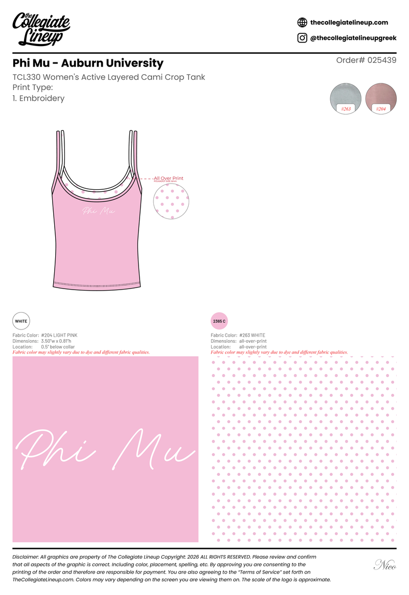 Phi Mu Delta Auburn University #25485 Individual Shipping Individual Shipping
