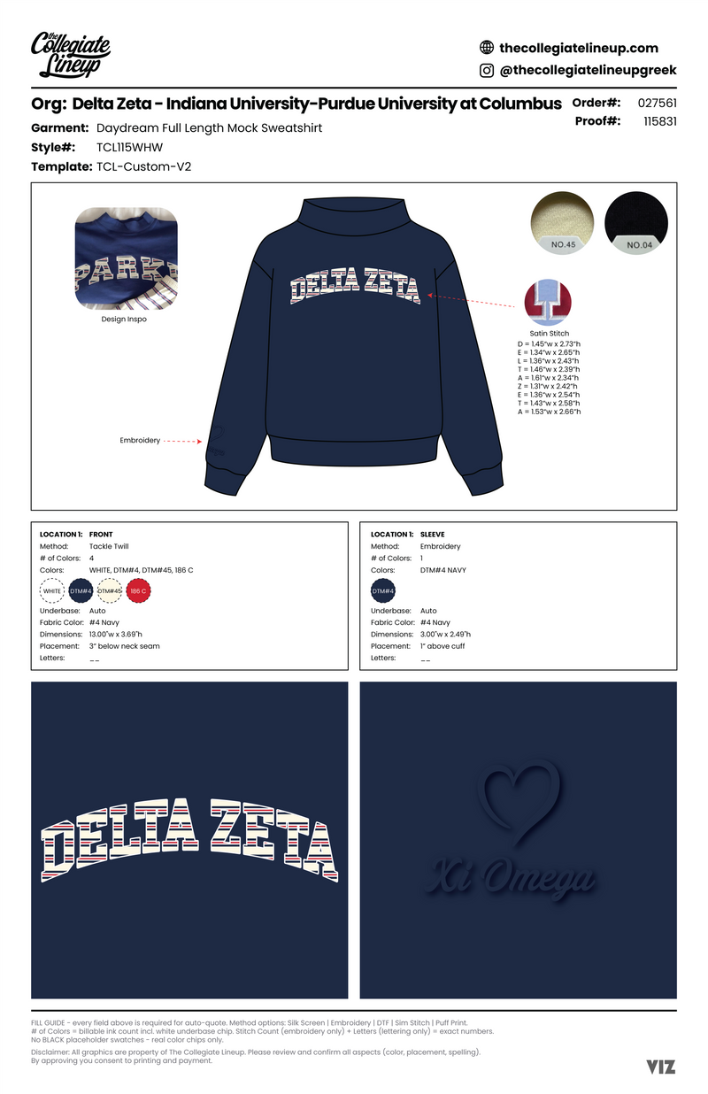 Daydream Full Length Mock Sweatshirt