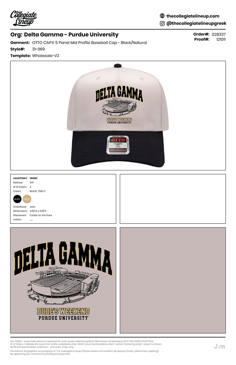 5 Panel Mid Profile Baseball Cap — Oyster