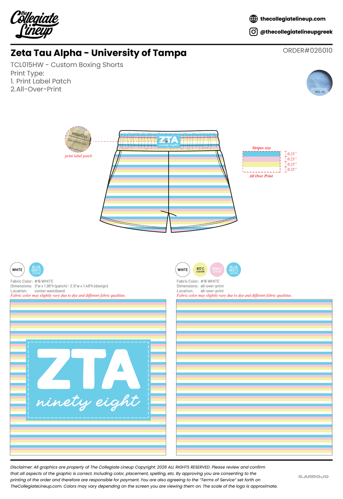 Zeta Tau Alpha University of Tampa #26010