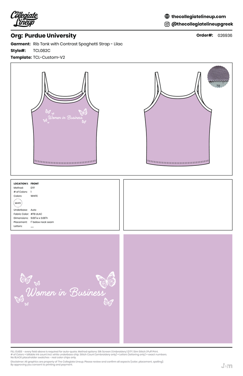 Rib Tank with Contrast Spaghetti Strap — Lilac