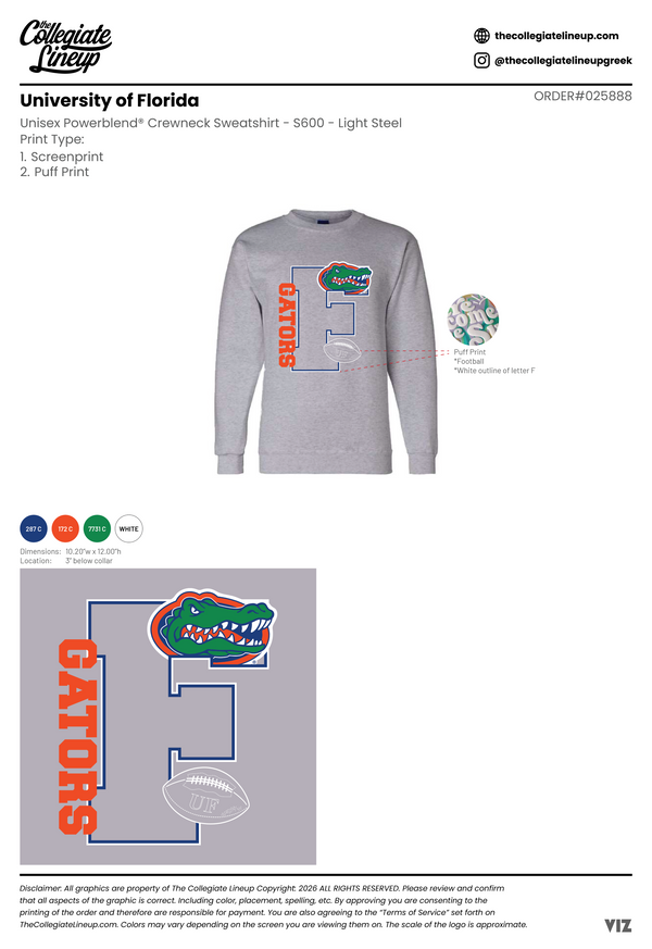 University of Florida #25888 Individual Shipping
