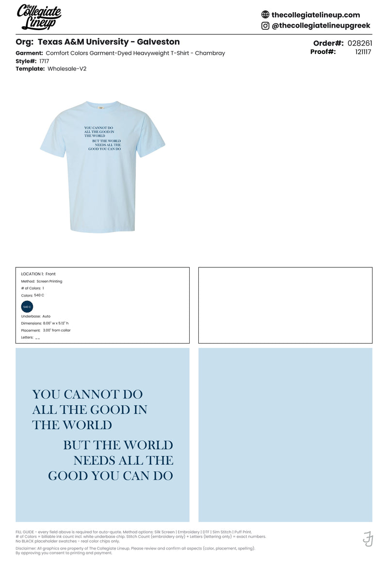 GARMENT-DYED HEAVYWEIGHT T-SHIRT — Light Blue