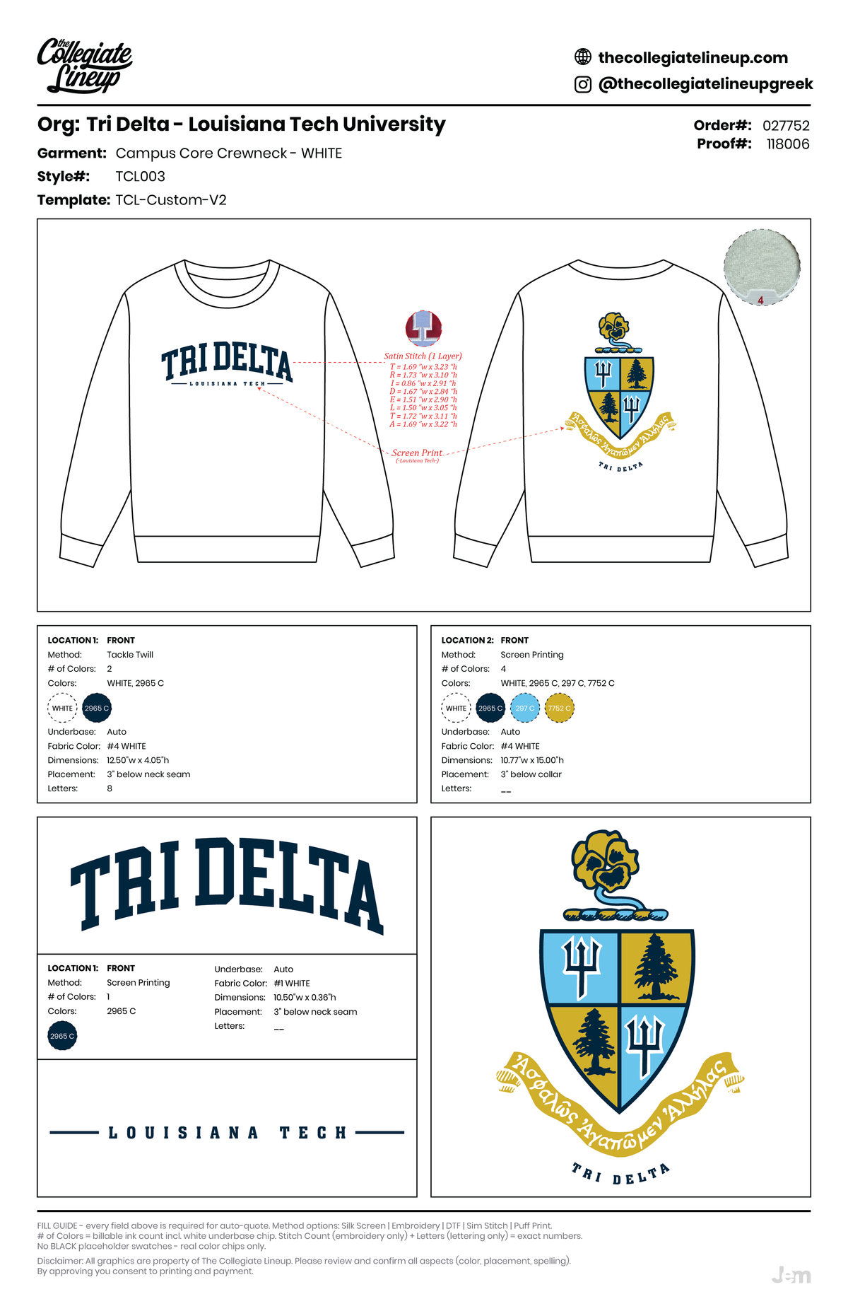 Campus Core Crewneck — Chambray