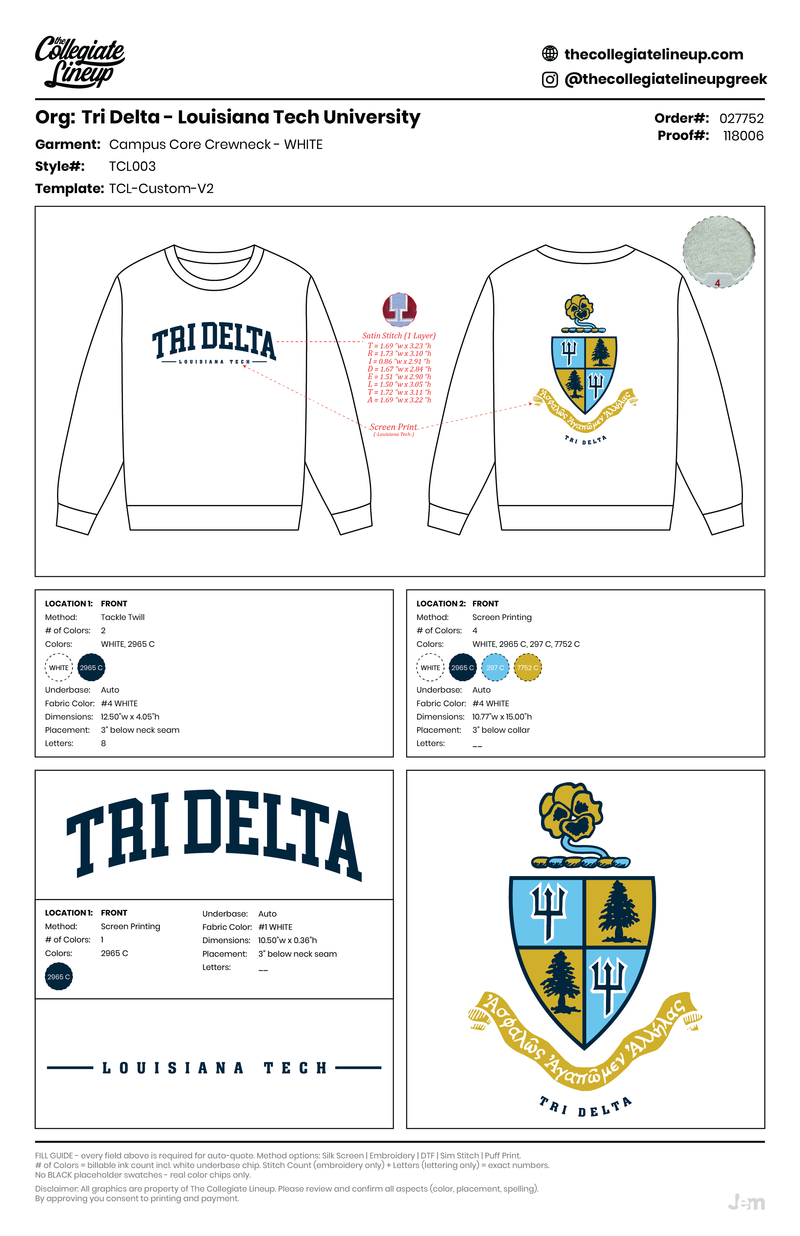 Campus Core Crewneck — Chambray