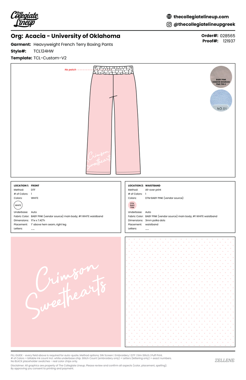 UNISEX HEAVYWEIGHT FRENCH TERRY BOXING PANTS — Light Pink