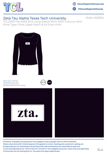 Zeta Tau Alpha  Texas Tech University  #20014