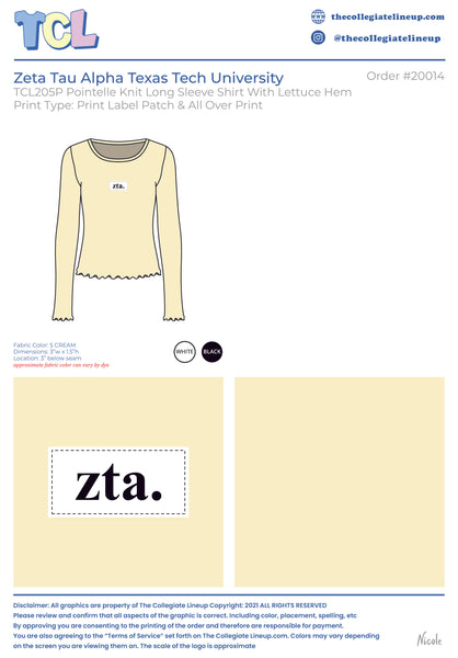 Zeta Tau Alpha  Texas Tech University  #20014