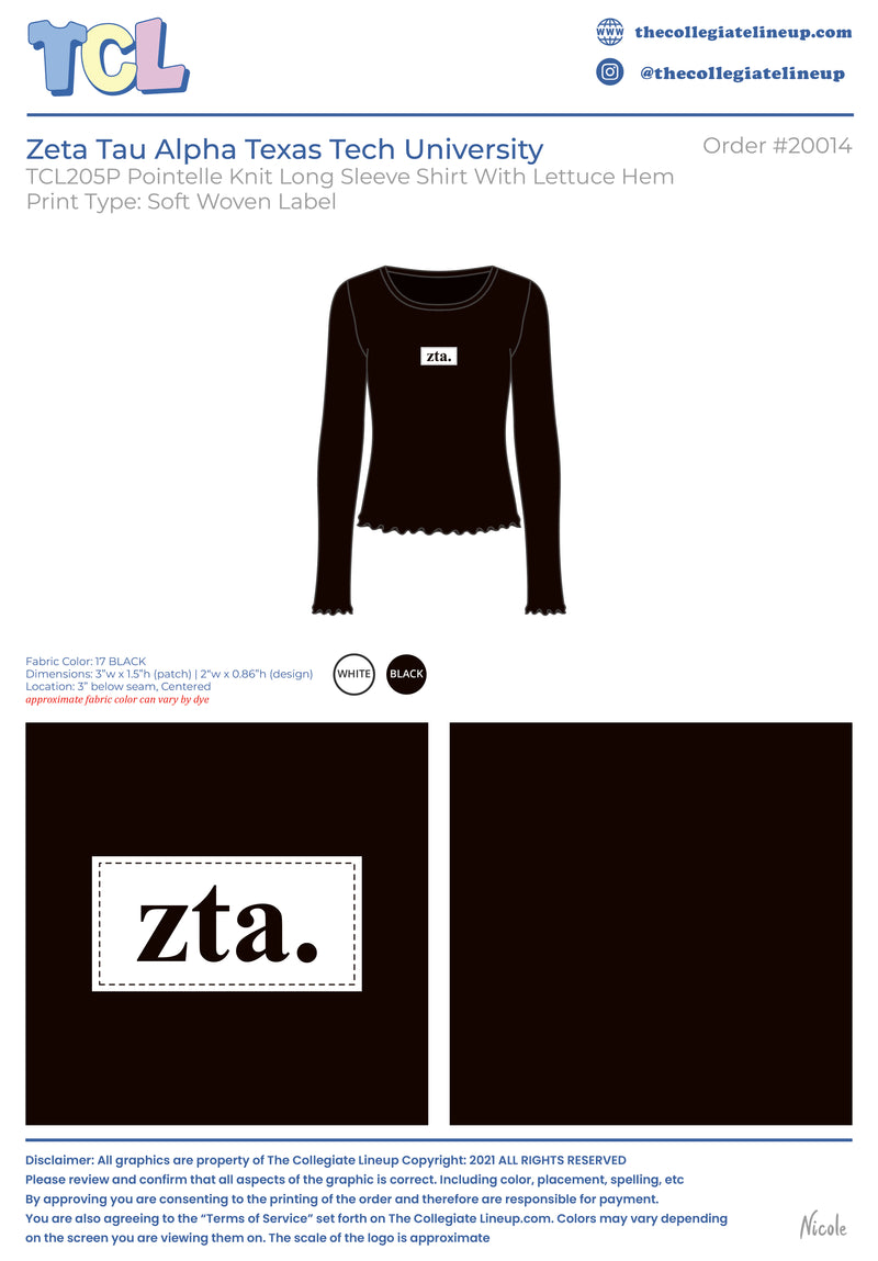Zeta Tau Alpha  Texas Tech University  #20014