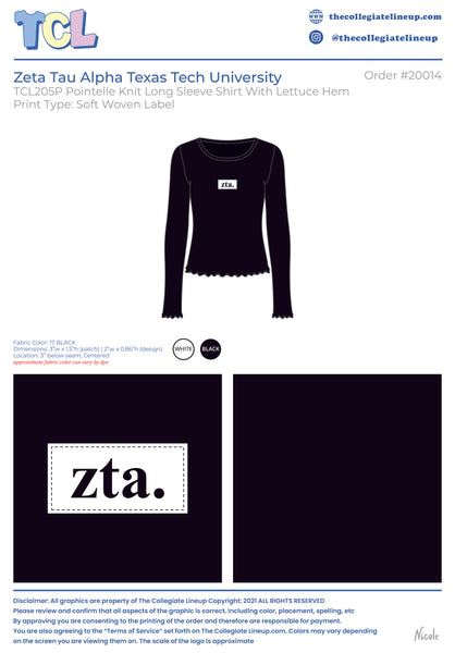 Zeta Tau Alpha  Texas Tech University  #20014