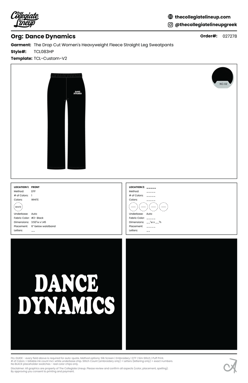 Heavyweight Fleece Straight Leg Sweatpants — Black