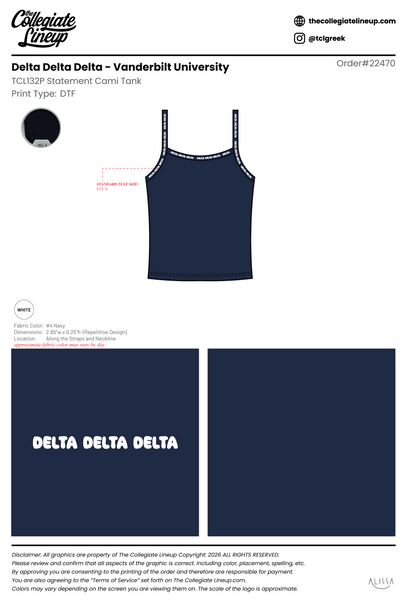 Delta Delta Delta Vanderbilt University #22470