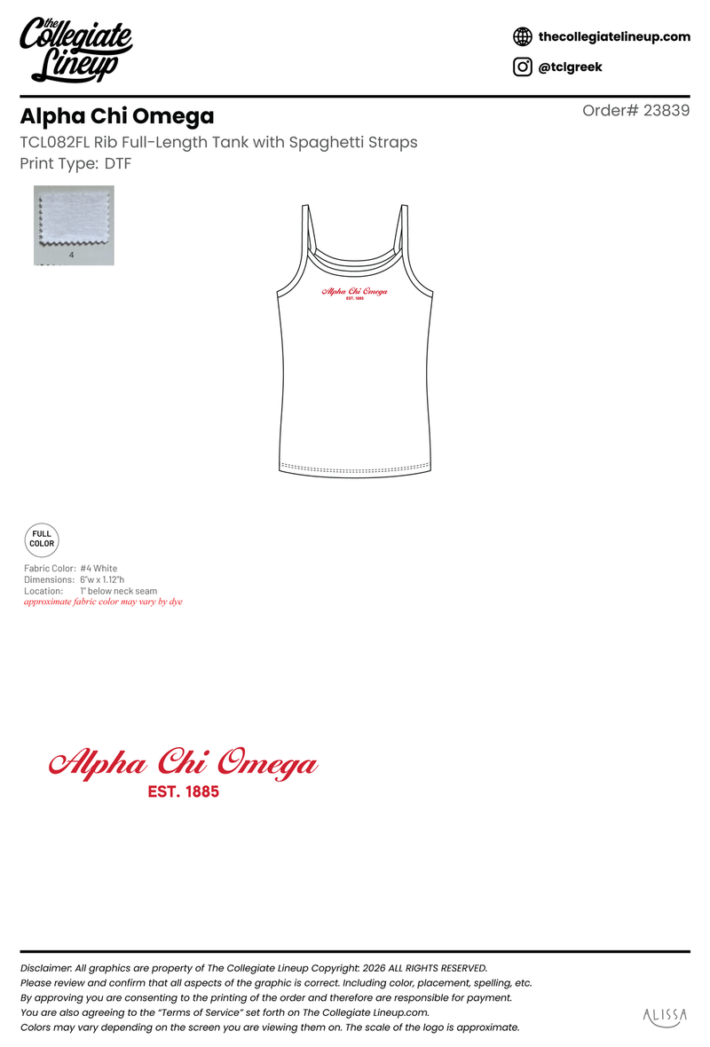Alpha Chi Omega Clemson University #23839