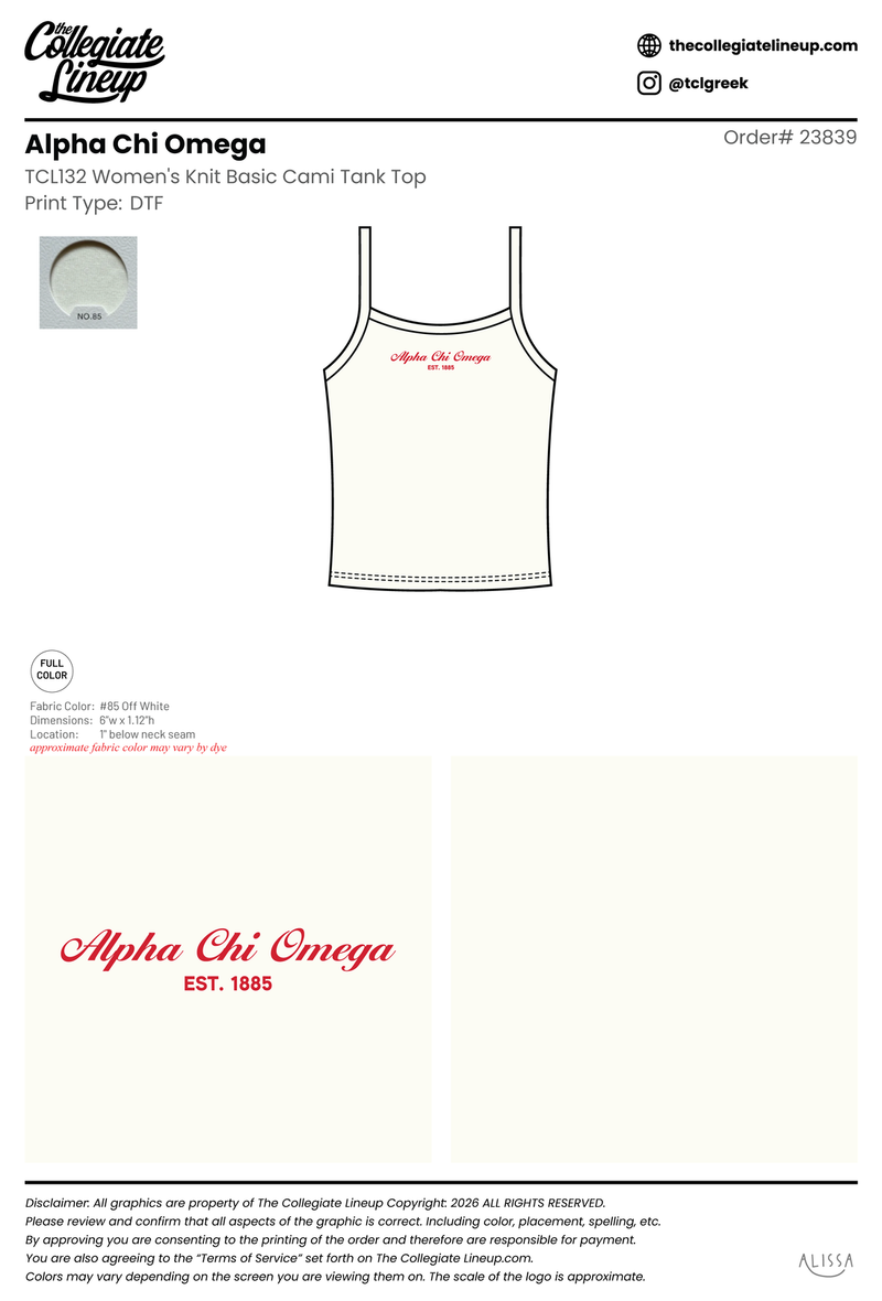 Alpha Chi Omega Clemson University #23839