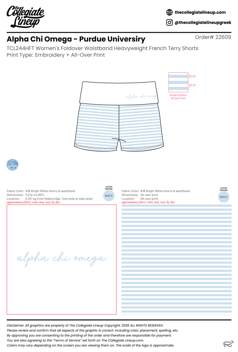 Women’s Foldover Waistband Heavyweight French Terry Shorts  TCL244HFT