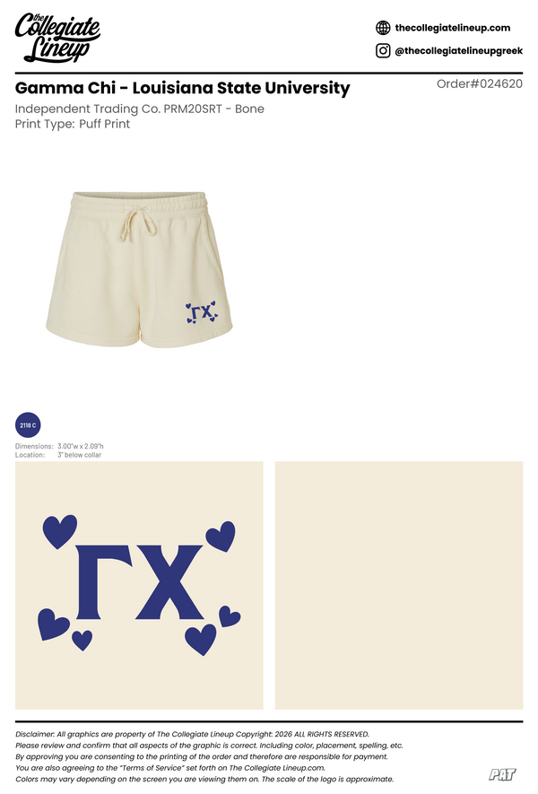 Panhellenic Louisiana State University and Agricultural and Mechanical College #24620 Shorts
