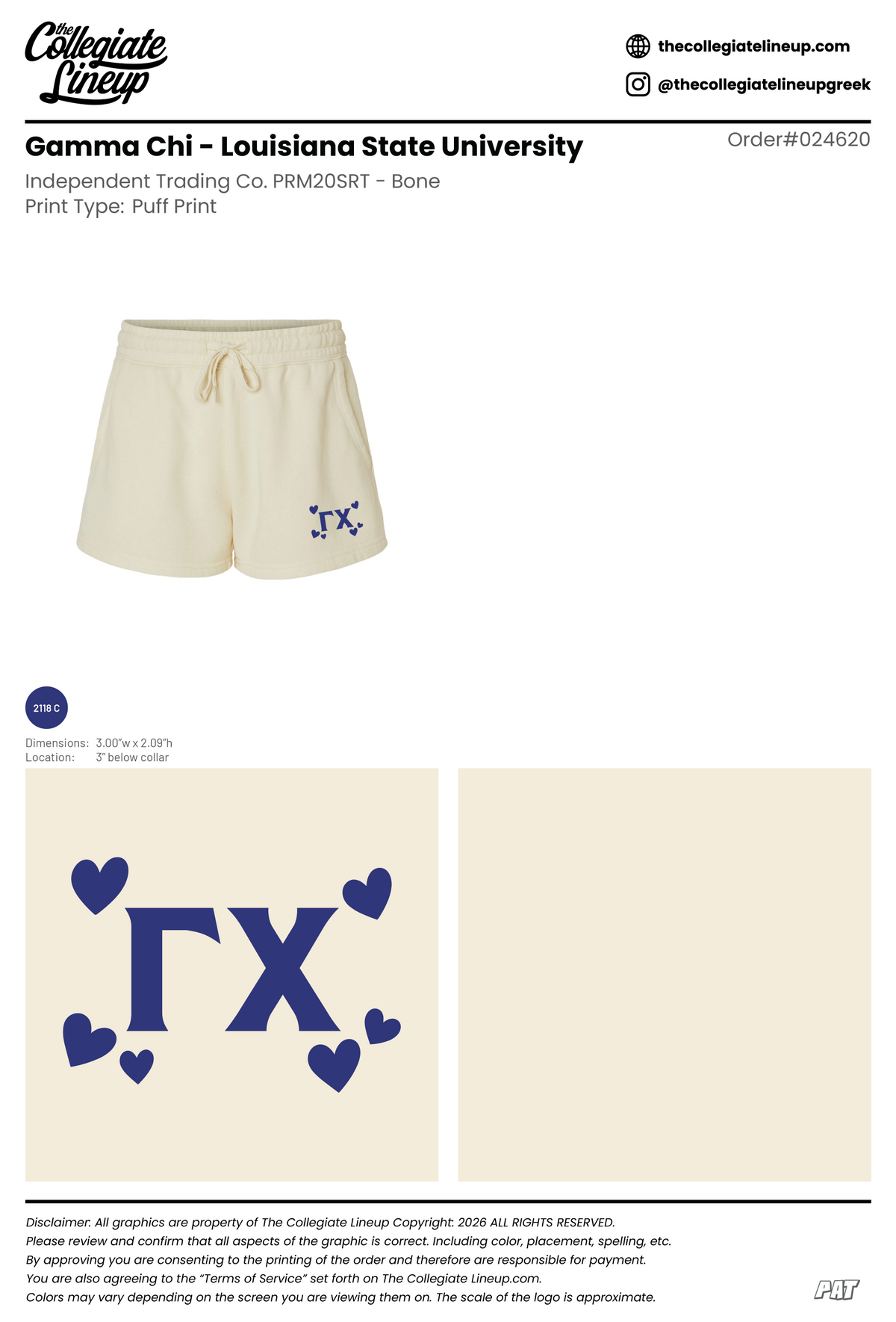 Panhellenic Louisiana State University and Agricultural and Mechanical College #24620 Shorts