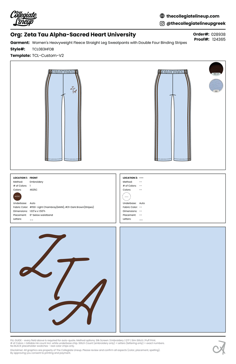 WOMEN'S HEAVYWEIGHT FLEECE STRAIGHT LEG SWEATPANTS WITH DOUBLE FOUR BINDING STRIPES