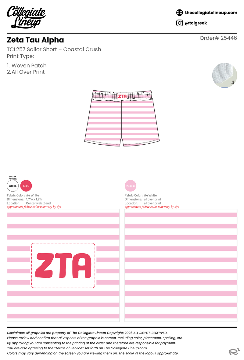 ZTA Summer Apparel #25446 - Individual Shipping