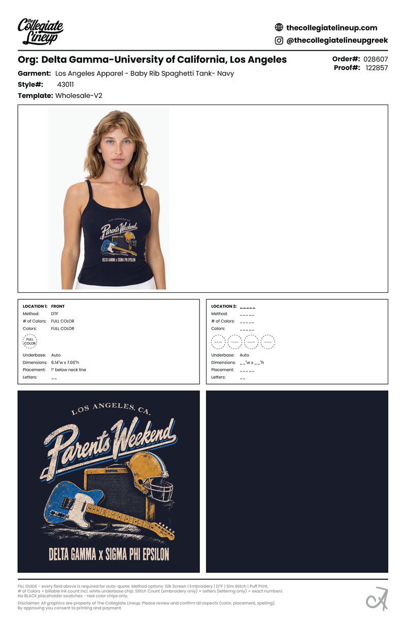 Baby Rib Spaghetti Tank — Navy