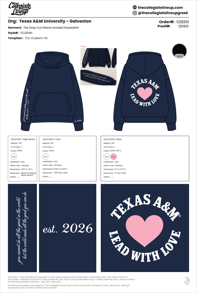 THE DROP CUT FLEECE HOODED SWEATSHIRT — navy