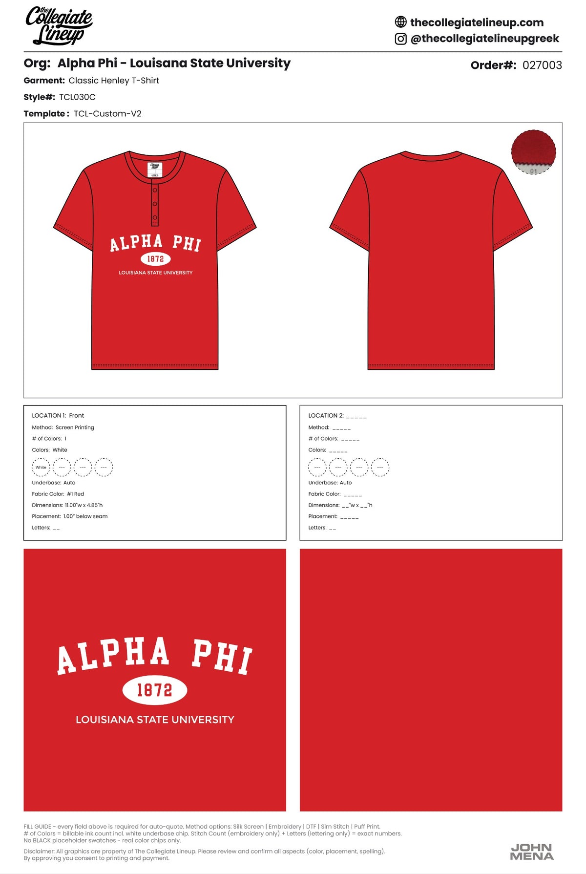 Alpha Phi Louisana State University #27003