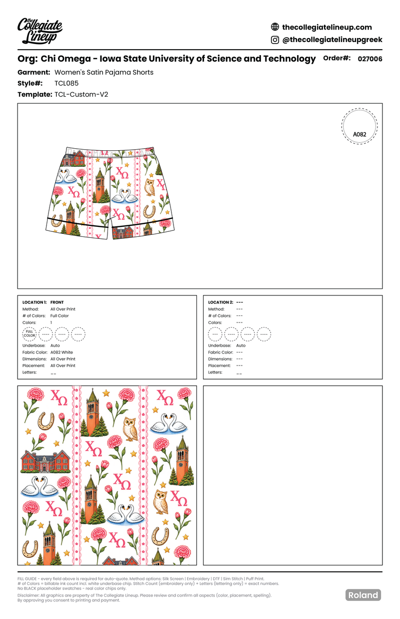 Women's Satin Pajama Shorts — White