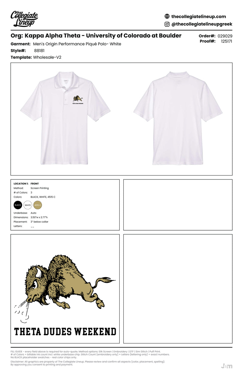 MEN'S ORIGIN PERFORMANCE PIQUÉ POLO — White
