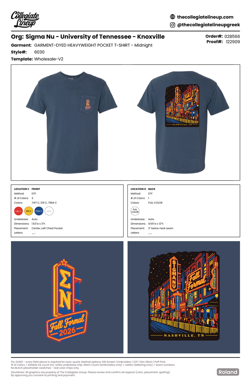 Garment-Dyed Heavyweight Pocket T-Shirt 6030 — Midnight