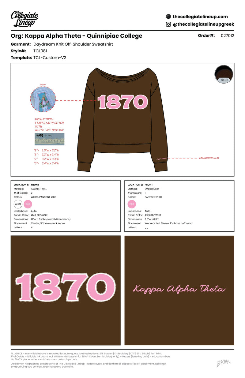 Kappa Alpha Theta Quinnipiac College #27012
