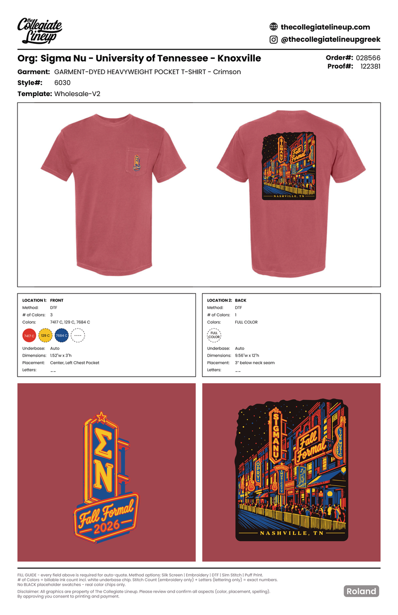 GARMENT-DYED HEAVYWEIGHT POCKET T-SHIRT 6030 — Crimson