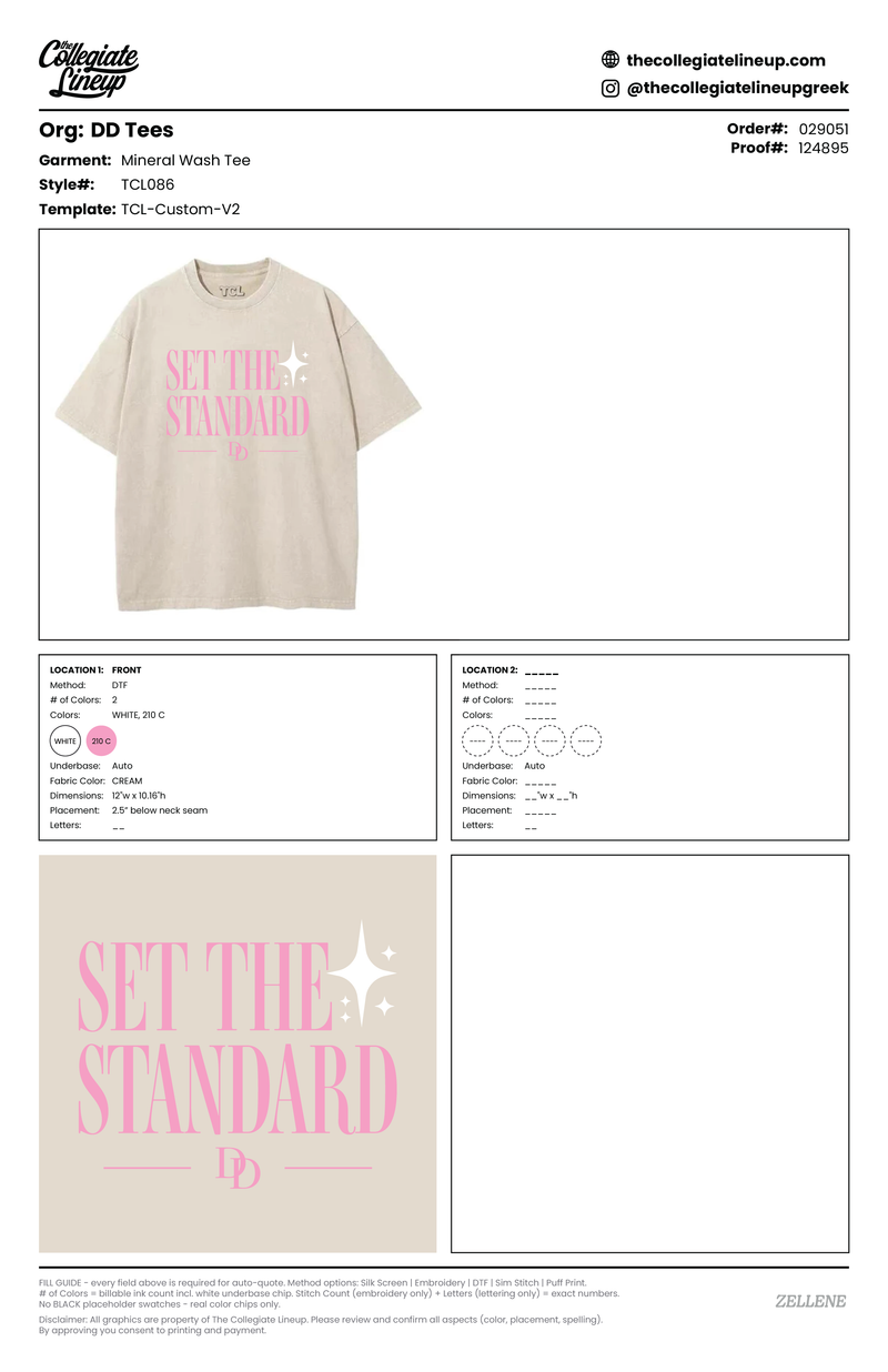 MINERAL WASH TEE — Cream