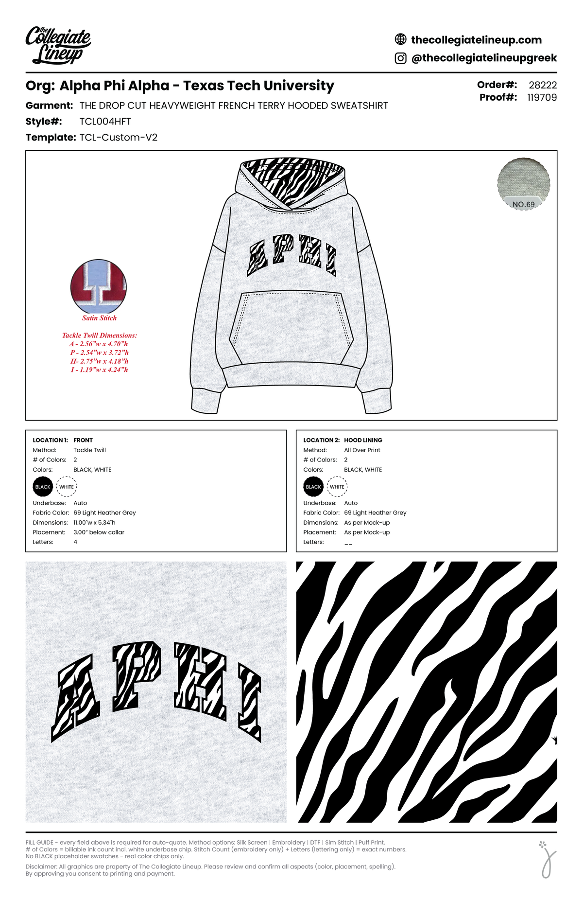 THE DROP CUT HEAVYWEIGHT FRENCH TERRY HOODED SWEATSHIRT — Light Heather Gray