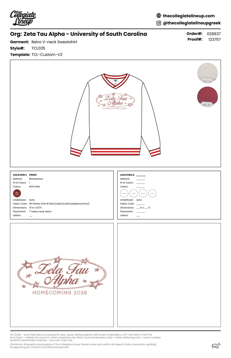RETRO V-NECK SWEATSHIRT