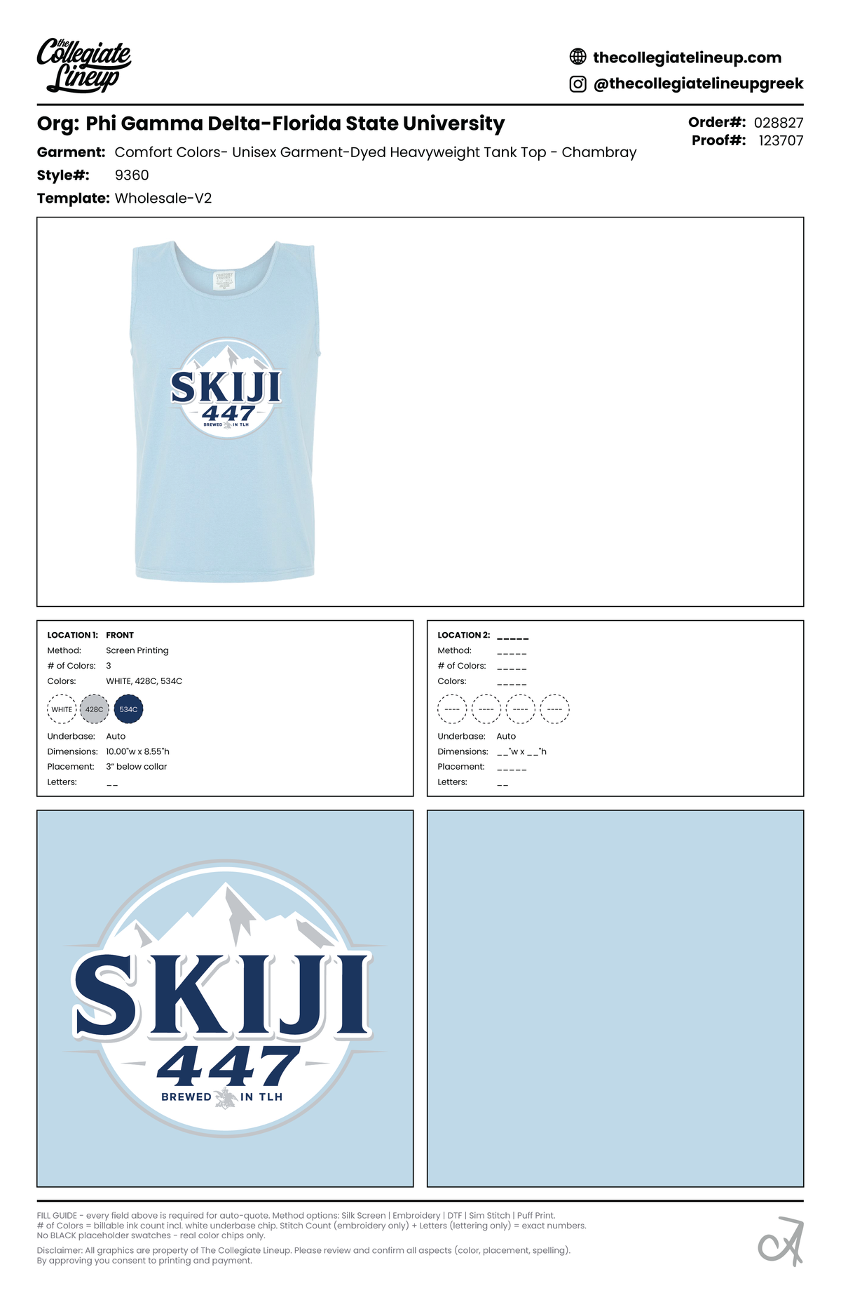 GARMENT-DYED HEAVYWEIGHT TANK TOP — Chambray