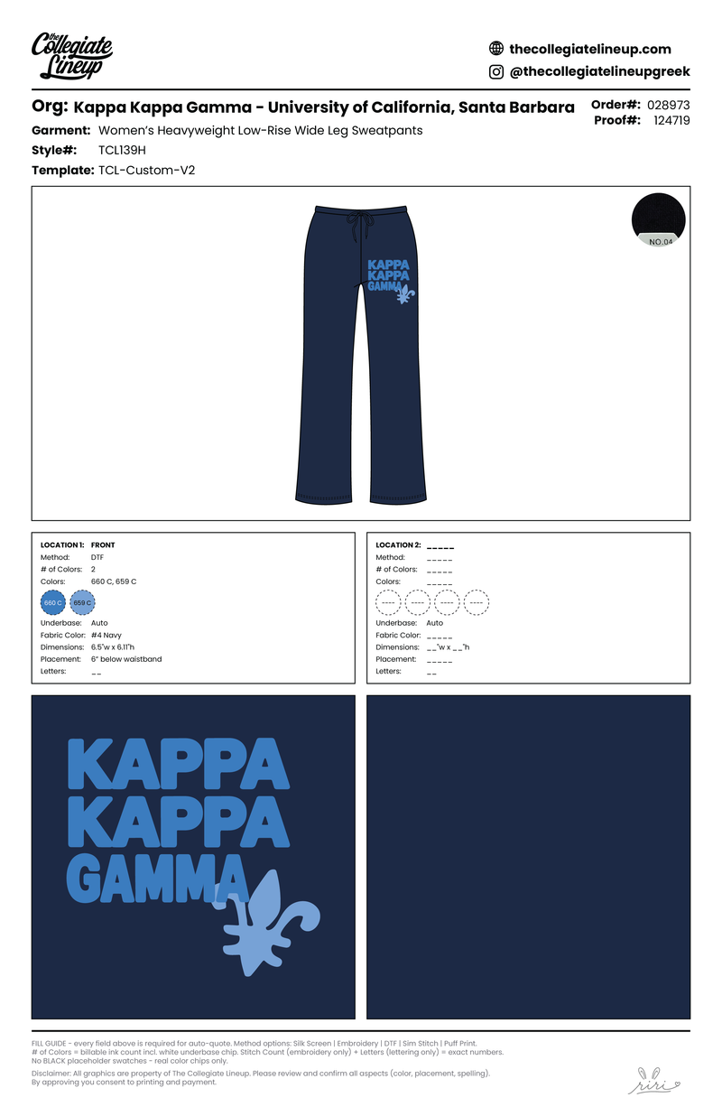 WOMEN'S HEAVYWEIGHT LOW RISE WIDE LEG SWEATPANTS — Navy