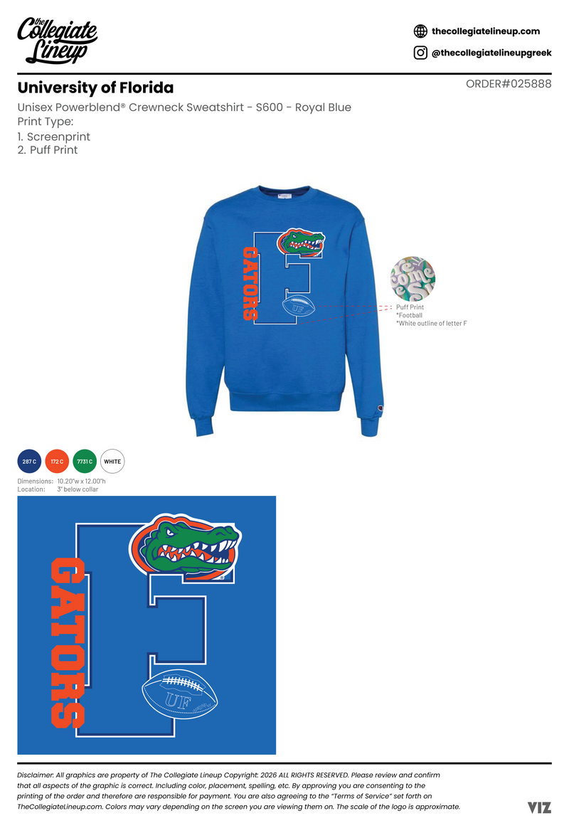 University of Florida #25888 Individual Shipping