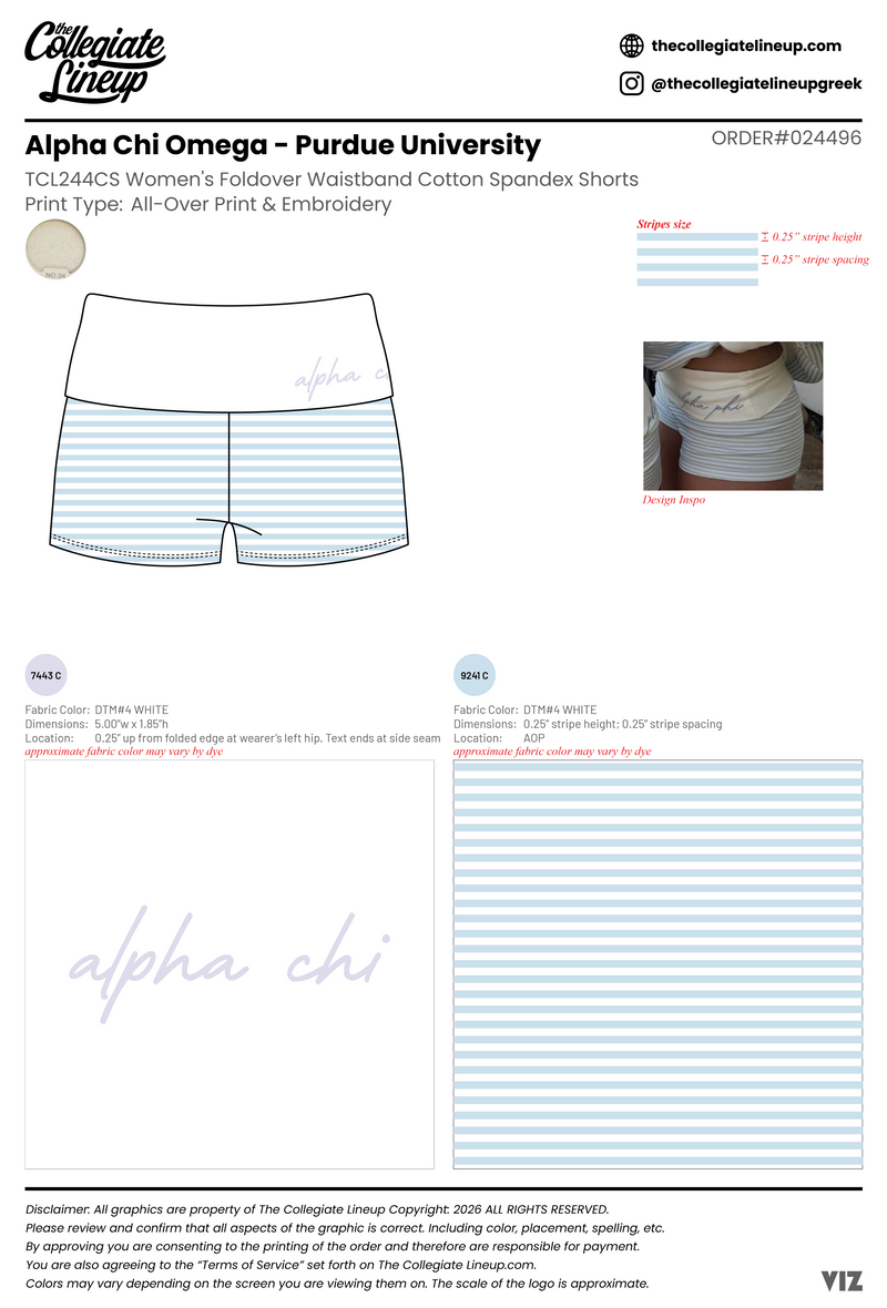 Alpha Chi Omega Purdue University #24496 Individual Shipping