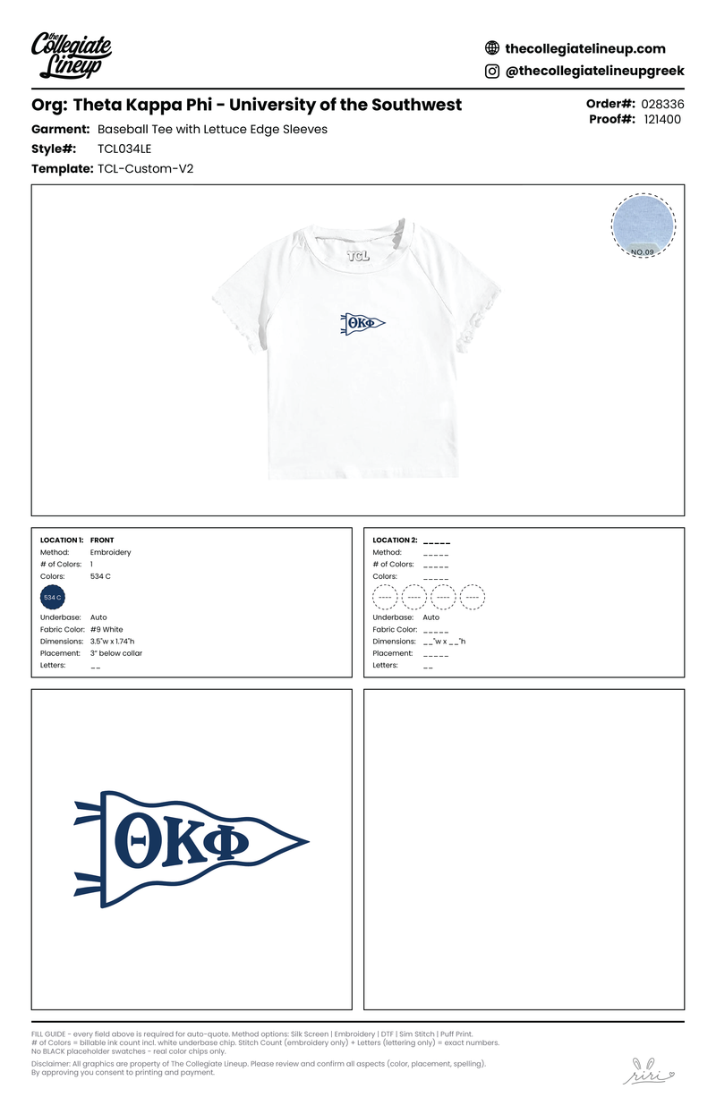 BASEBALL TEE WITH LETTUCE EDGE SLEEVES — white