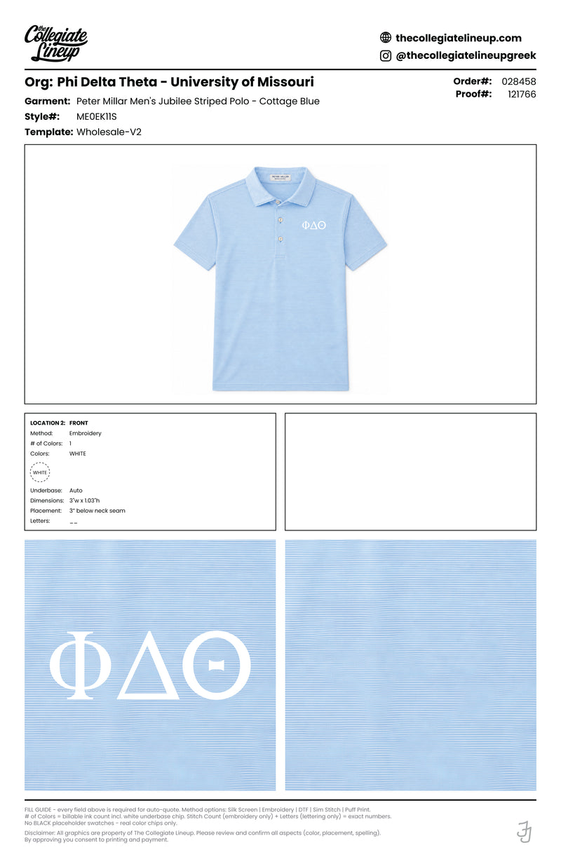 Peter Millar Men's Jubilee Striped Polo ME0EK11S — Customer Request